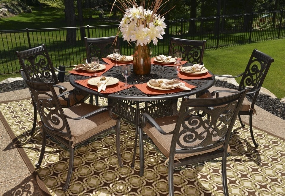 Round Outdoor Dining Table For 6 - Sesigncorp