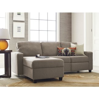 Serta Palisades Reclining Sectional with Left Storage Chaise - Beige