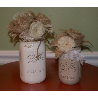 Gold shabby chic mason jars – The Vintage Artistry