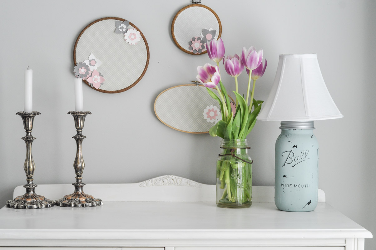 Shabby Chic Mason Jar Lamp - Suburble