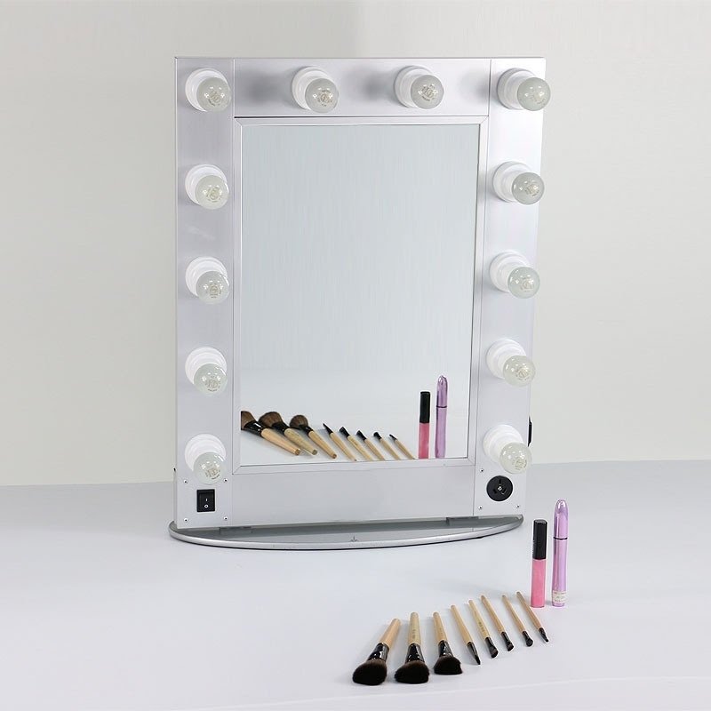 Silver and Black hollywood style mirror professional ...