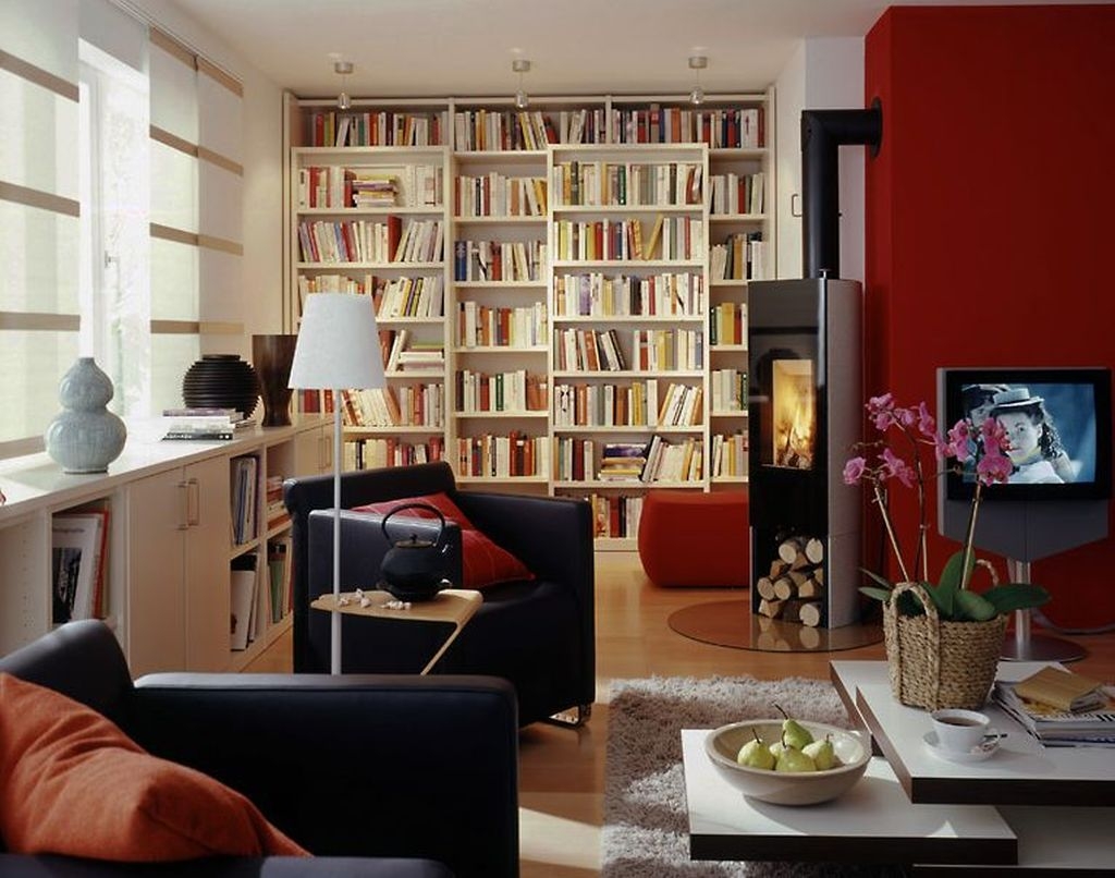 Sliding Book Shelves for Living Room Makeover, Space ...