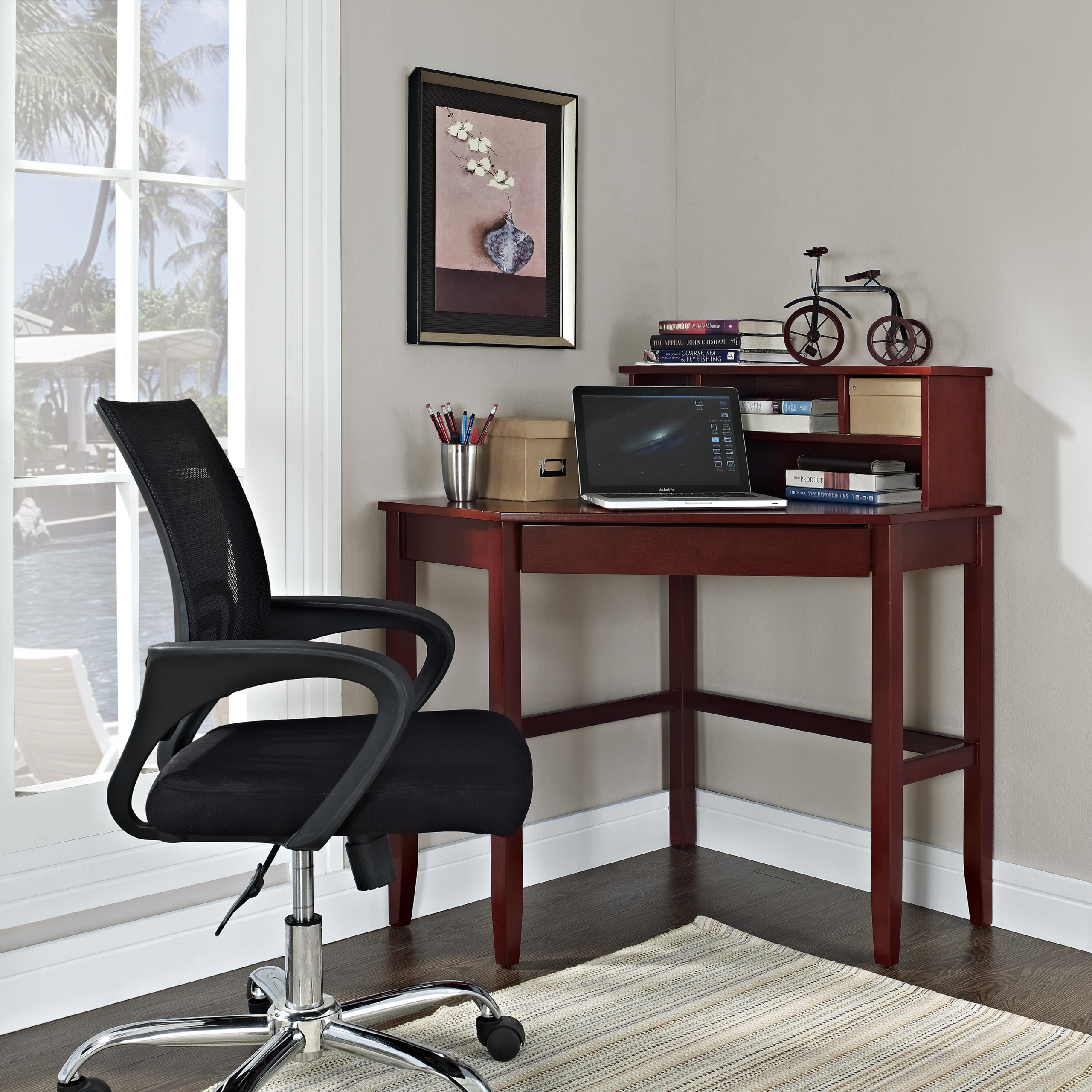 compact computer desk and chair