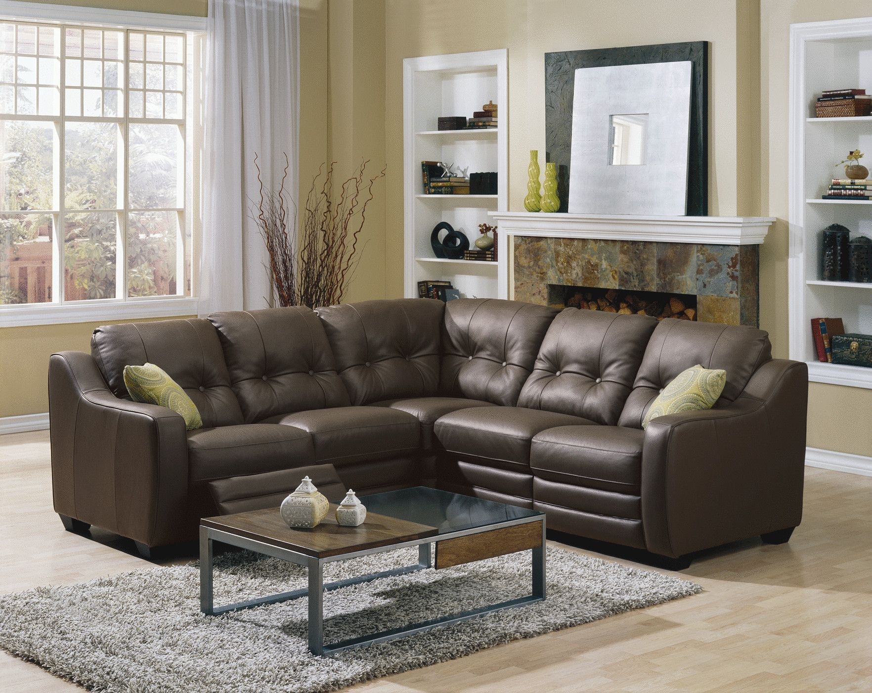 Small Sectional Sofa With Recliner, Leather Sectional With Recliner