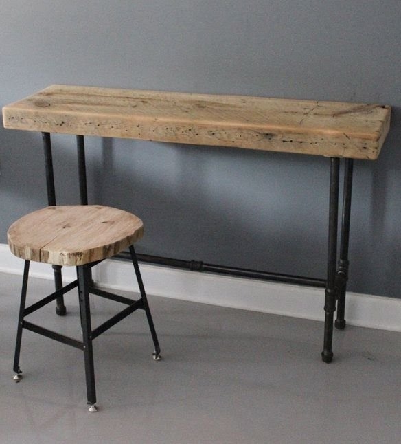 Small Urban Laptop Desk - Reclaimed Wood & Pipe