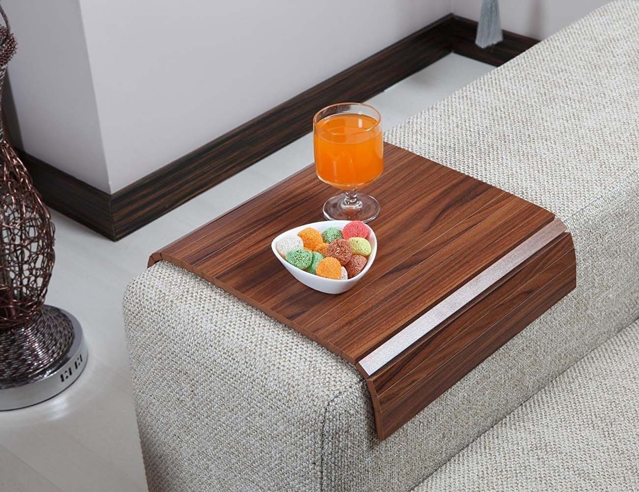 wooden tray,wood tray,napoli disbudak sofa table arm table,couch tray Full Slatted German Walnut 30cmx40cm Sofa tray 