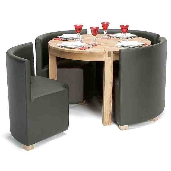 Space Saving Table And Chairs You Ll, Round Hideaway Kitchen Table