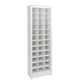 Space-Saving Shoe Storage Cabinet, White | Prepac ...