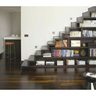 Space Saving Stairs for Bookshelves | My Home Style