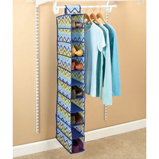 SPACE SAVING ZIGZAG 10-COMPARTMENT CLOSET SHOE STORAGE ...