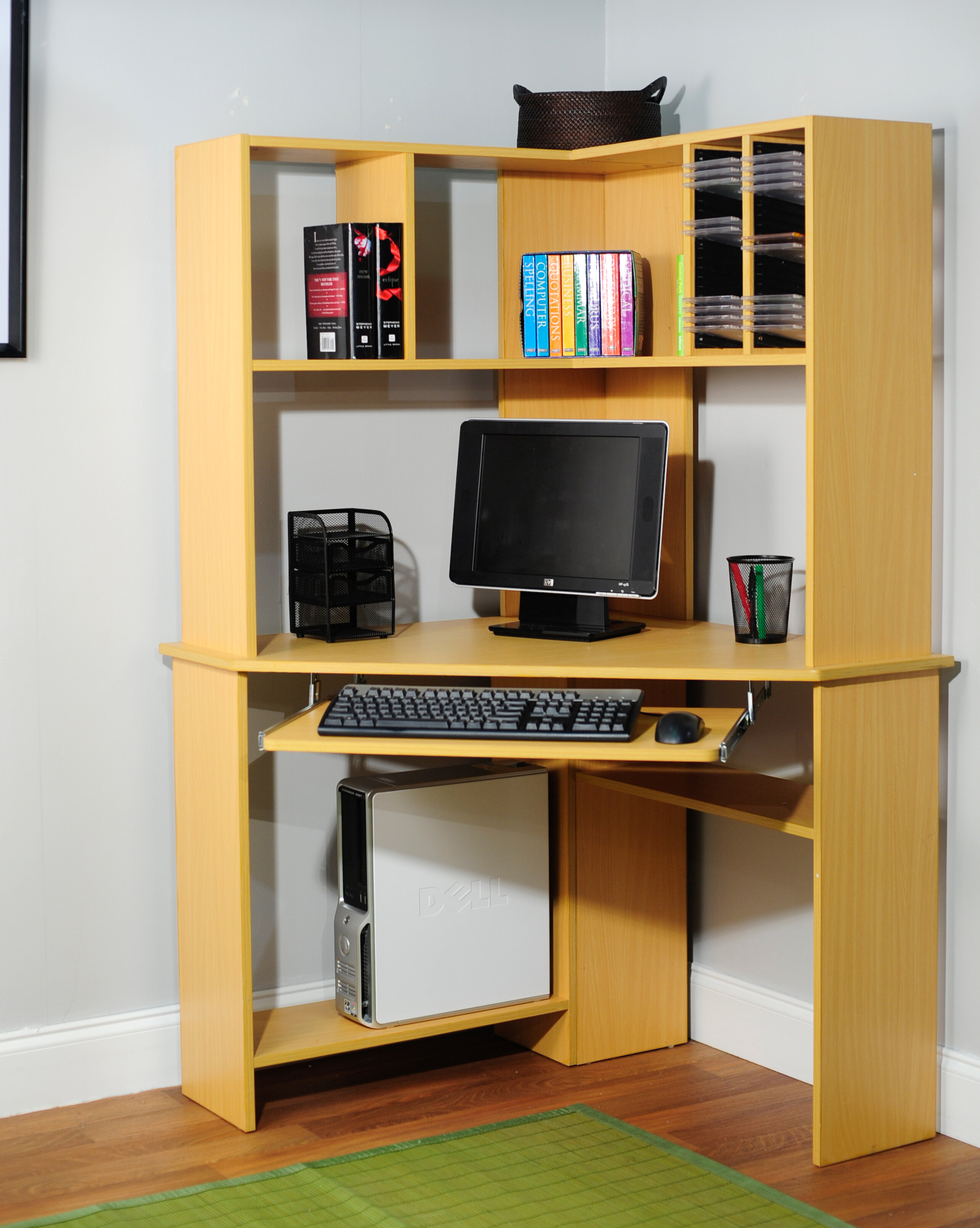Corner Desk With Hutch Visualhunt, Office Desk With Bookcase Hutch