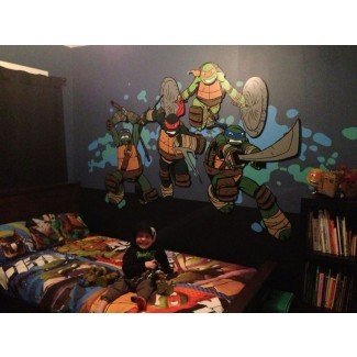 Teenage Mutant Ninja Turtle bedroom mural. Work in ...