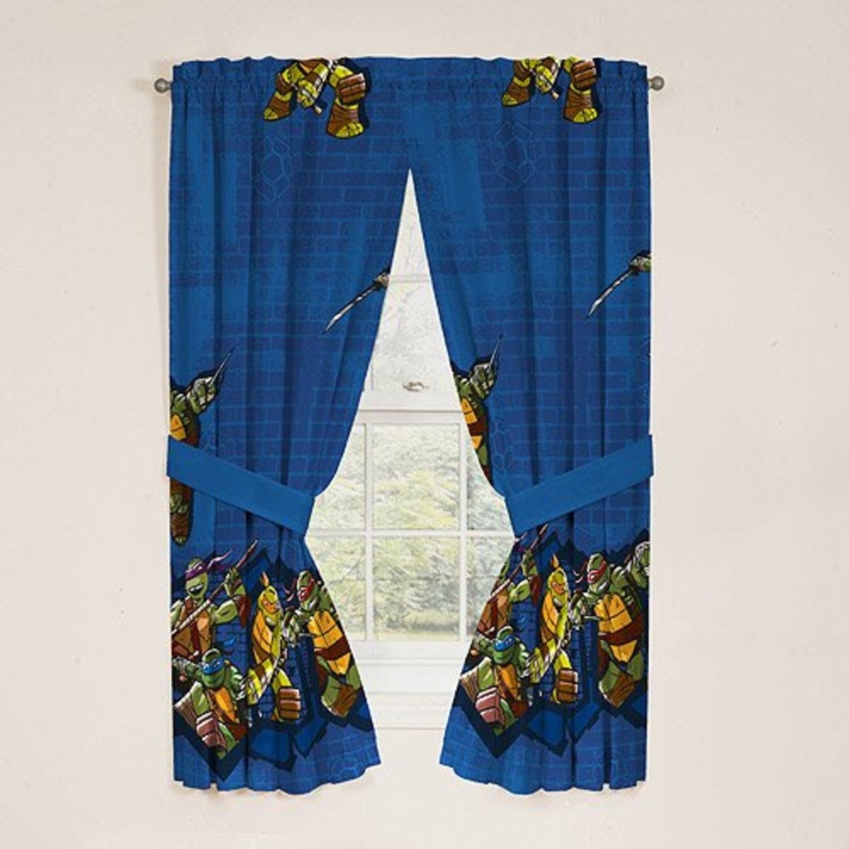 Teenage Mutant Ninja Turtles TMNT Window Panels Curtains Drapes, Set of 2