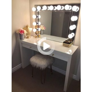 Makeup Vanity Table With Lighted Mirror, Vanity Tables With Lighted Mirrors