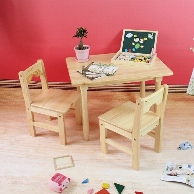 Tiger School furniture --square table with chairs ...