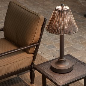 Outdoor Table Lamps Battery Operated, Wicker Table Lamp Ikea
