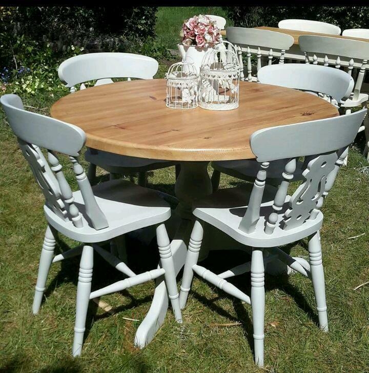 Shabby Chic Dining Table Visualhunt, Shabby Chic Round Dining Table Set