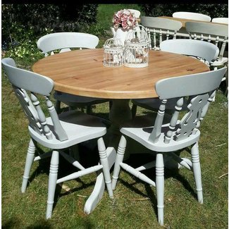 Top 50 Shabby Chic Round Dining Table and Chairs - Home ...