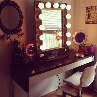 Makeup Vanity Table With Lighted Mirror You'll Love in ...