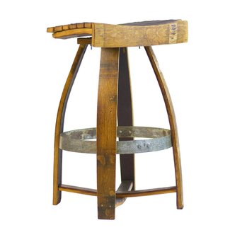 Wine Barrel Bar Stools Visual Hunt Wine Barrel Bar Stool With Memory Swivel Enthusiast