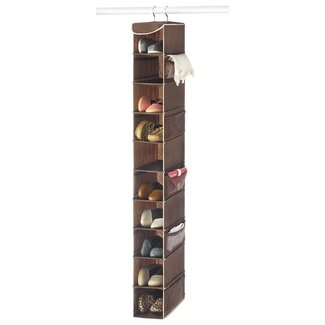  ZOBER Hanging Shoe Organizer for Closet - 10-Shelf