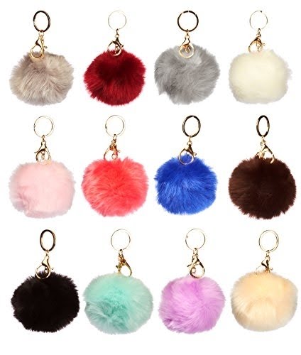 Fur Pom Pom Keychain