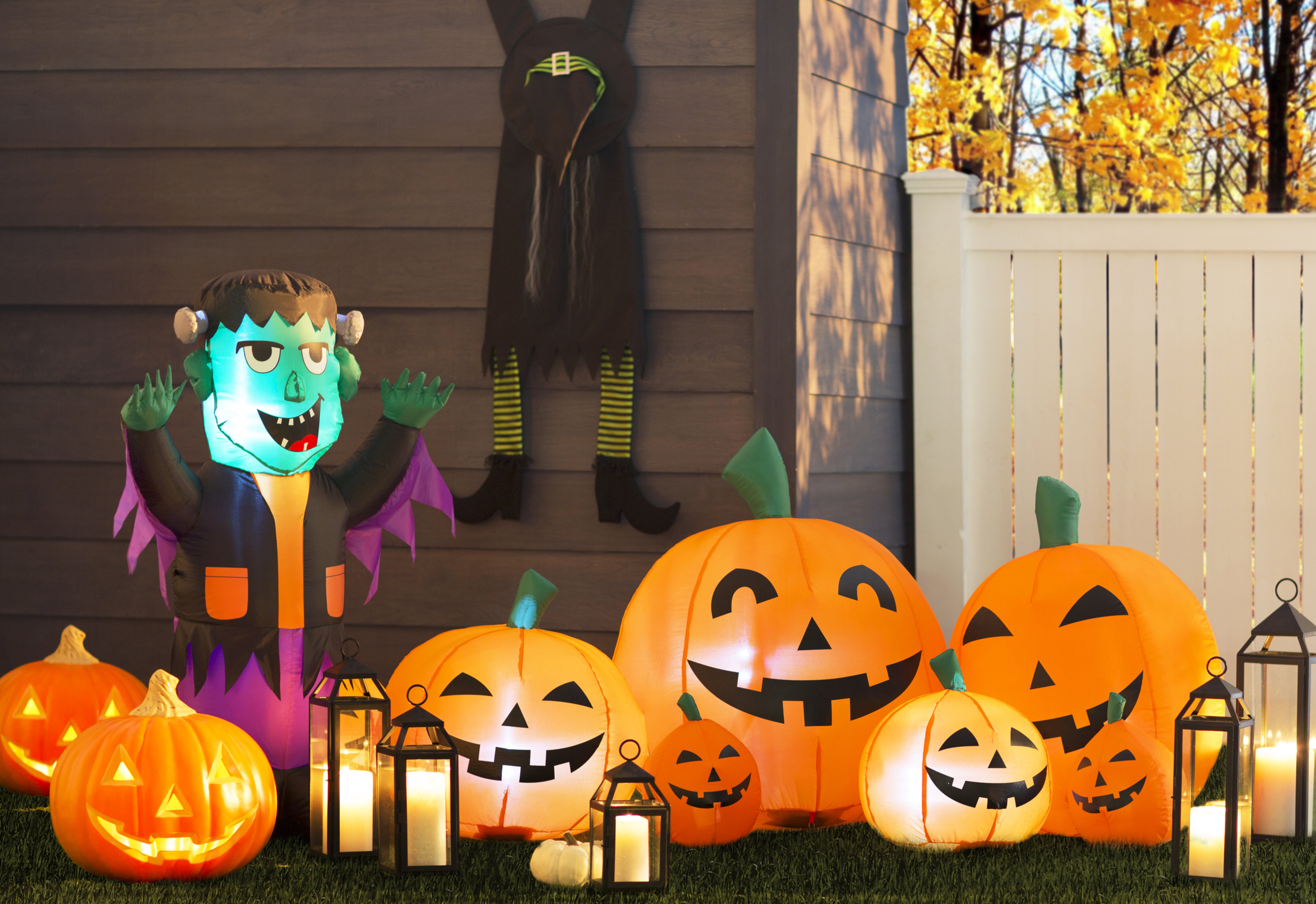 Halloween Inflatable Orange Pumpkins