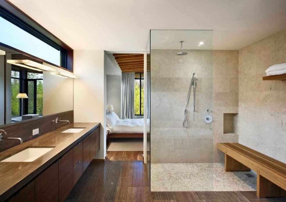 Limestone shower tile