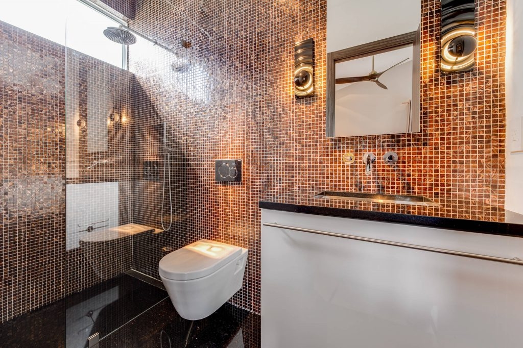 Metal shower tiles
