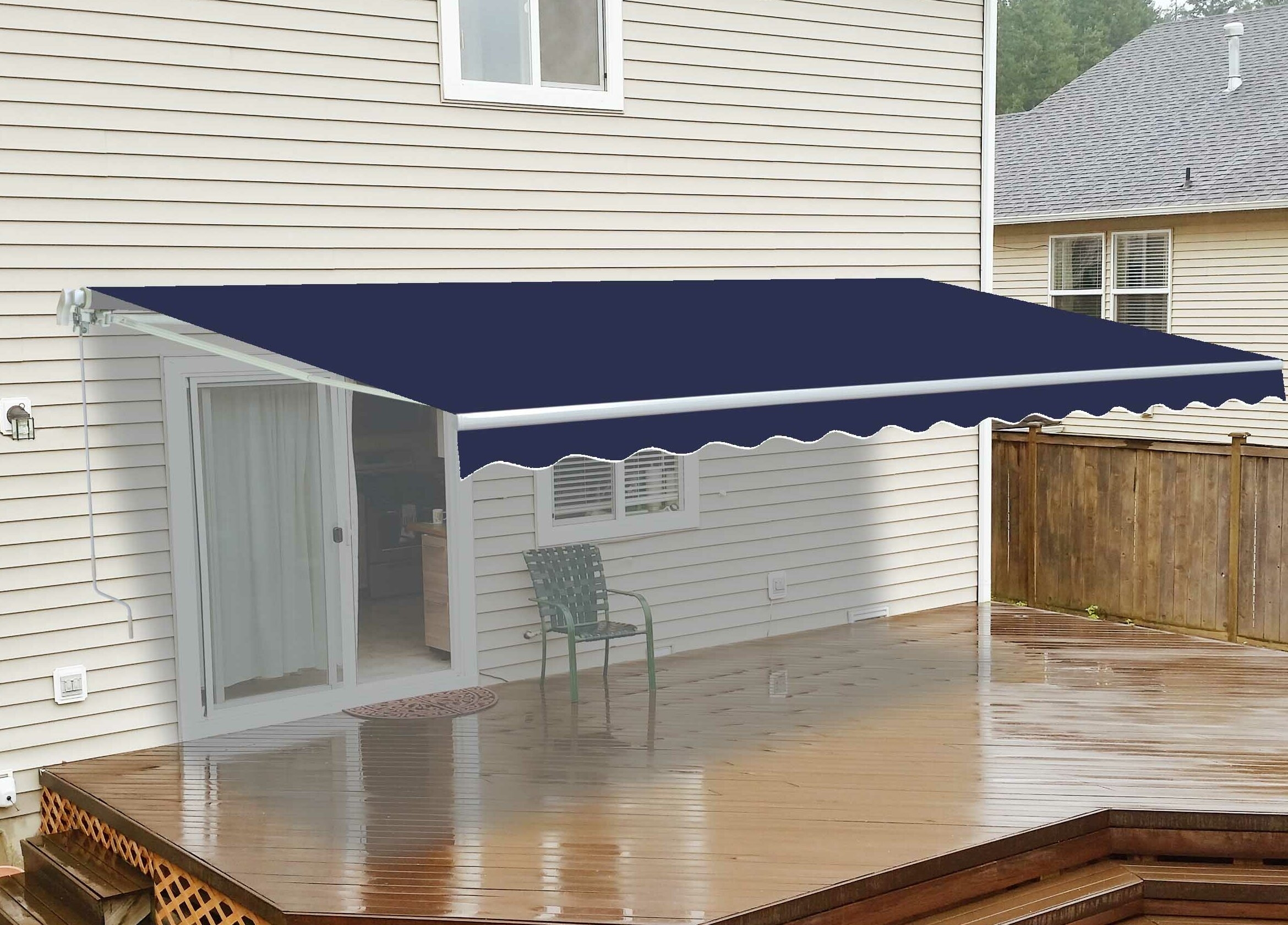 12 ft. W 10 ft. D Retractable Patio Awning