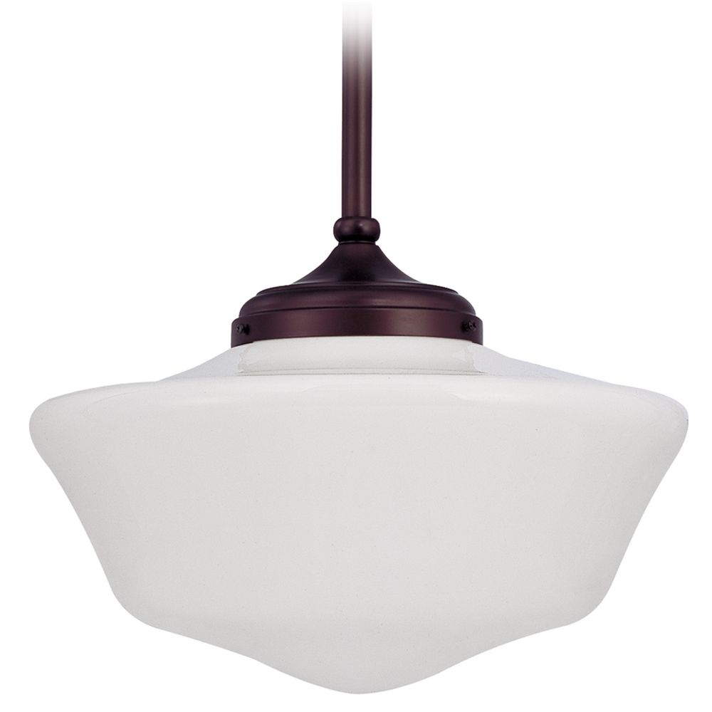 16-Inch Bronze Schoolhouse Pendant Light