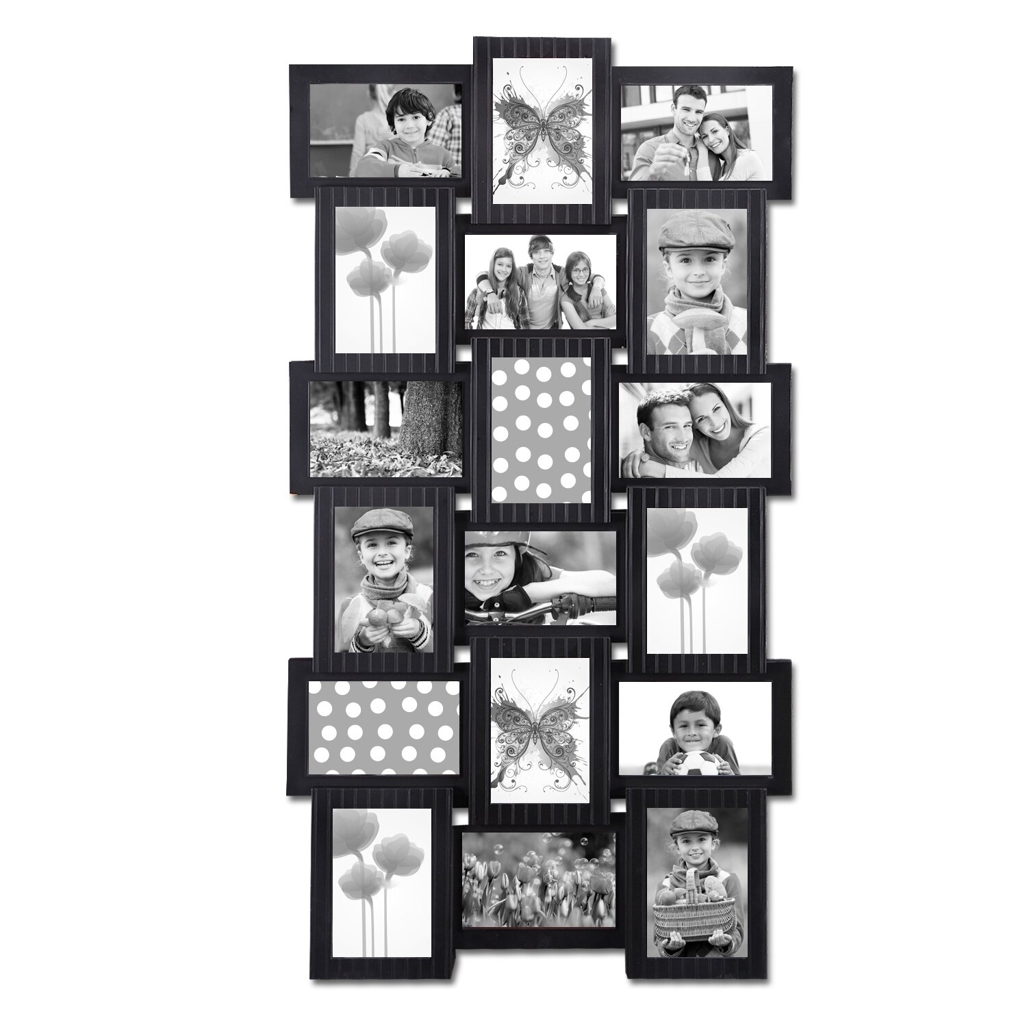 18 Opening Plastic Photo Collage Wall Hanging Picture Frame