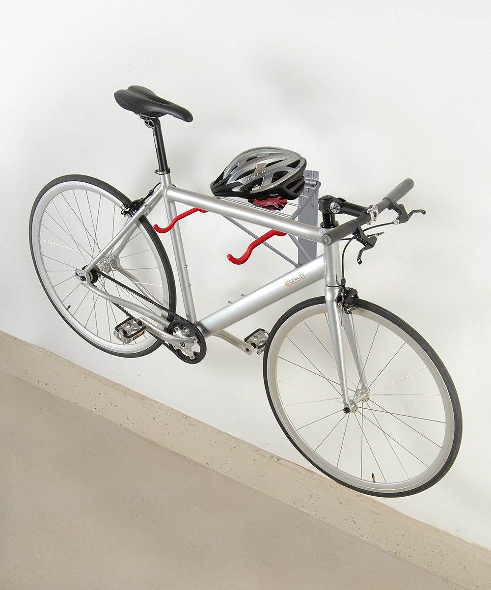 ibera horizontal bicycle bike wall hanger