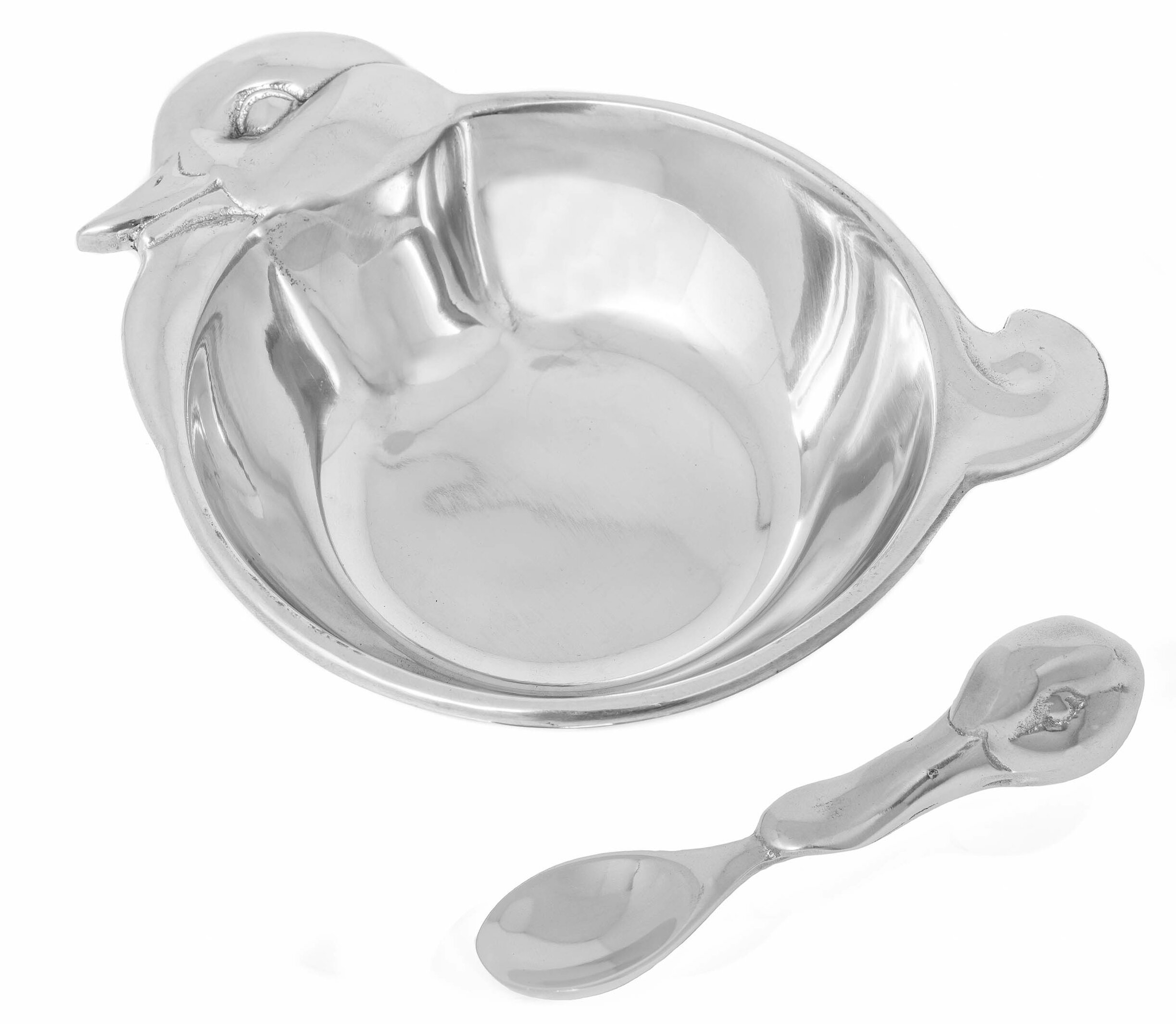 2 Piece Baby Duck Keepsake Spoon and Cereal/Soup Bowl Set