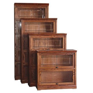 2 Shelf Mission Style Barrister Bookcase - 35H ...