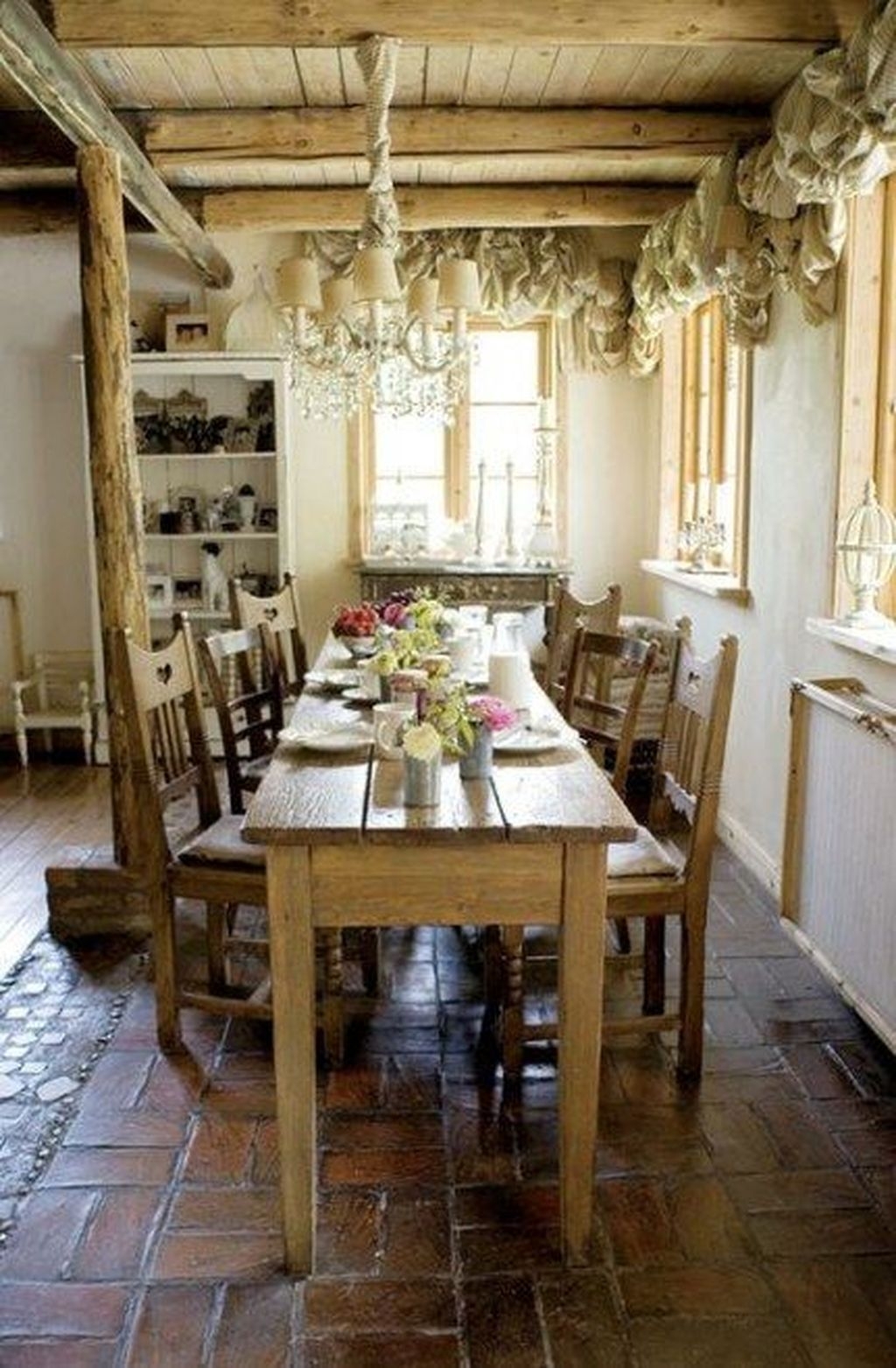 long narrow dining table seats 8