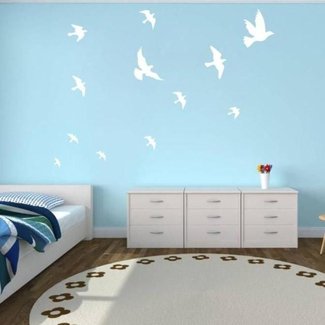 (90) 2" Triangle Vinyl Wall Art Decals - White peel and stick triangle pattern stickers - Removable decals for home decor, nursery, walls, and mirrors