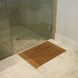 Amazon.com: Westminster Teak Wood Bath Mat: Home & Kitchen
