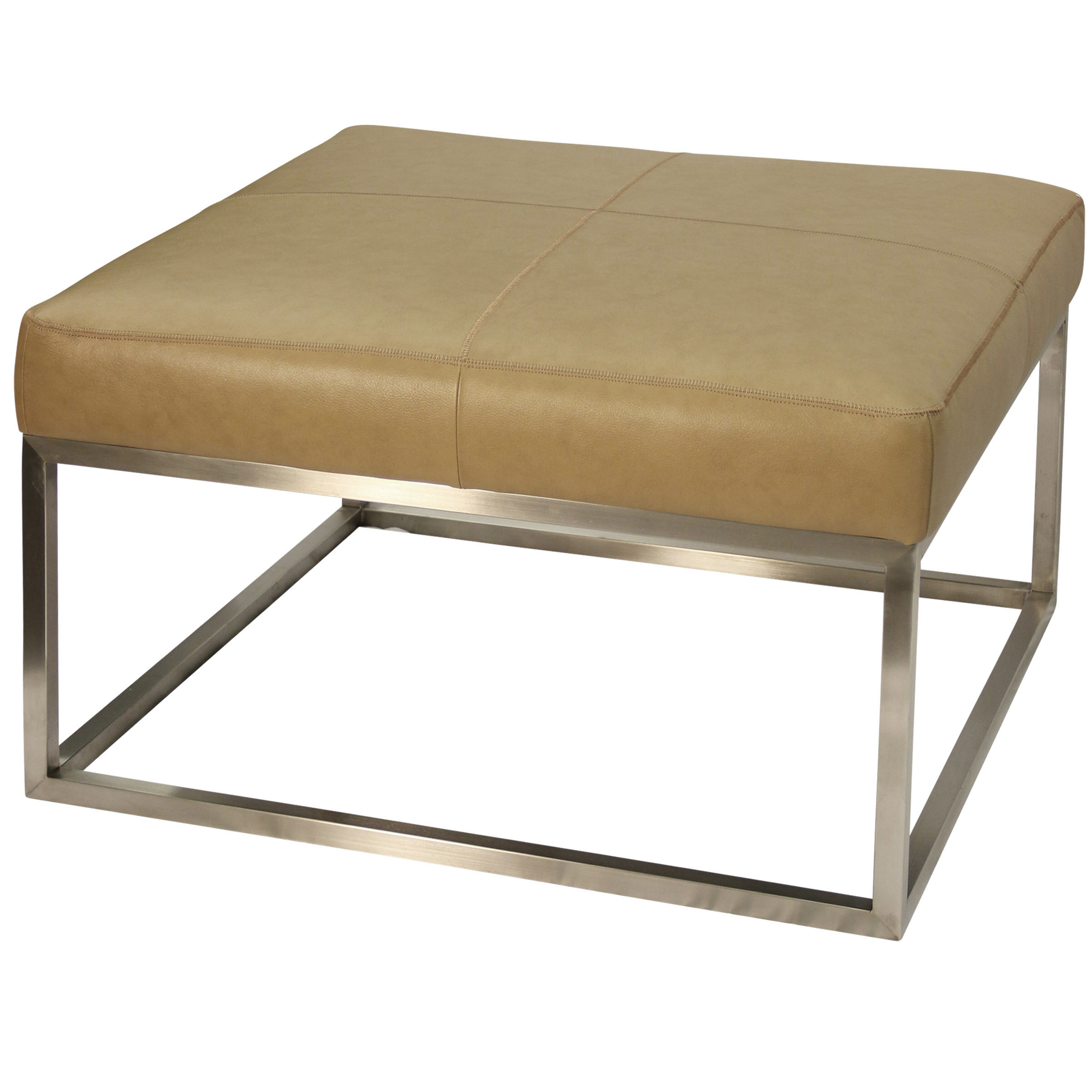 Amy Leather Cocktail Ottoman