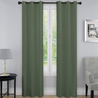 Andover Solid Blackout Thermal Grommet Single Curtain Panel