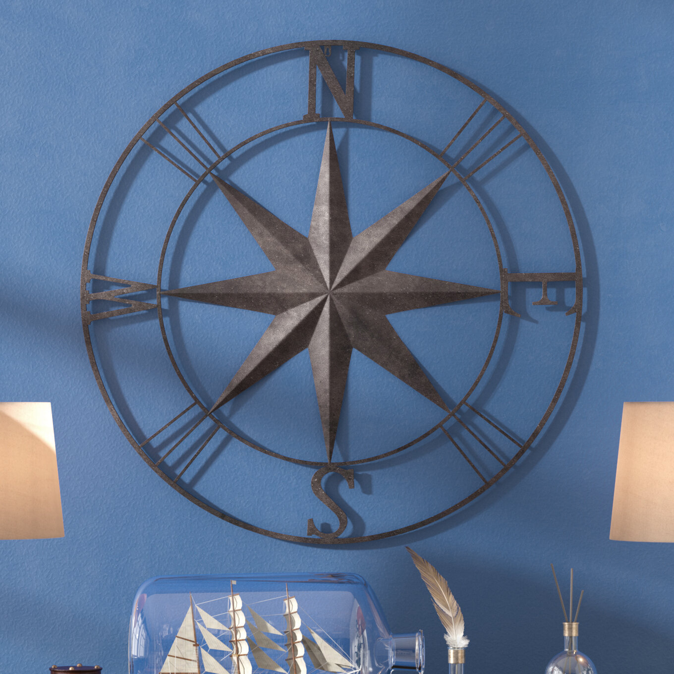 50 Compass Wall Decor You Ll Love In 2020 Visual Hunt
