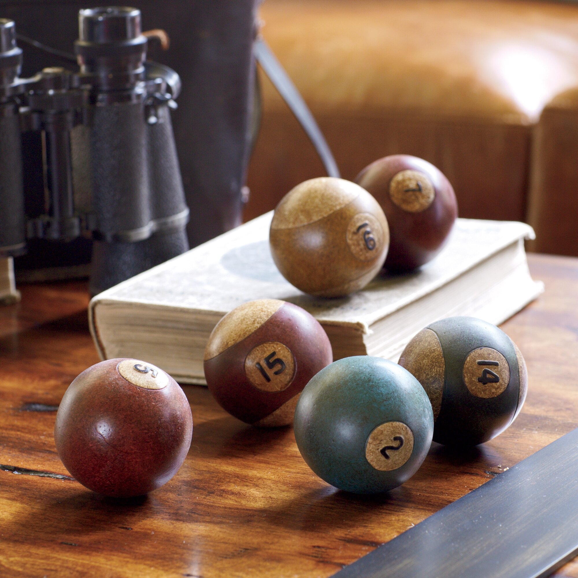 Antiqued Billiard Balls