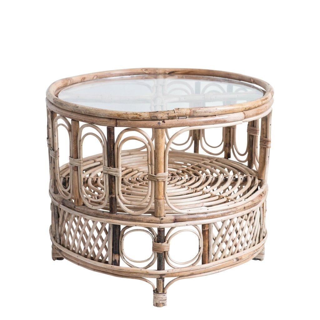 Antonucci Bamboo/Glass Coffee Table