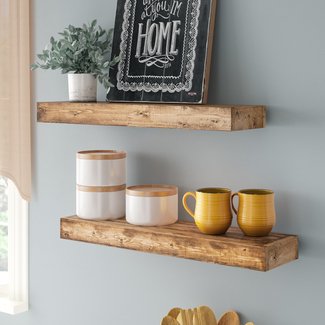 50 Reclaimed Wood Floating Shelves You Ll Love In 2020 Visual Hunt