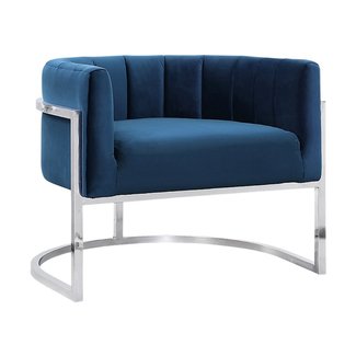 Arietta Navy Accent Chair - Accent Chairs (Blue)