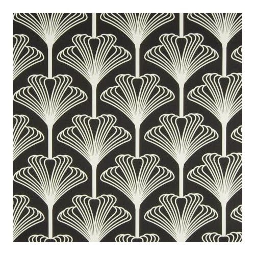 black and white curtain material