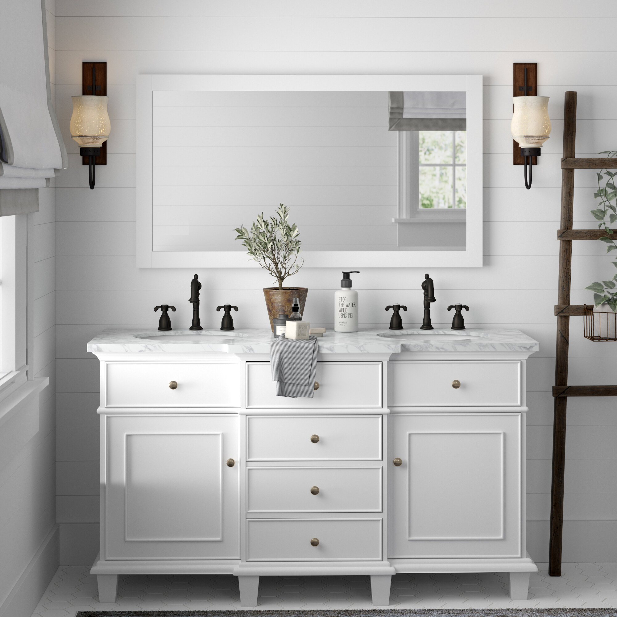 Astoria 60" Double Bathroom Vanity Set with Mirror