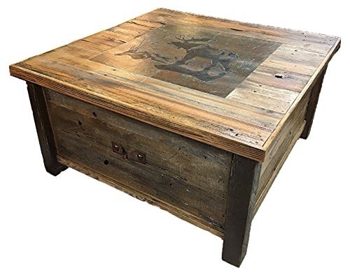 barnwood coffee table with storage