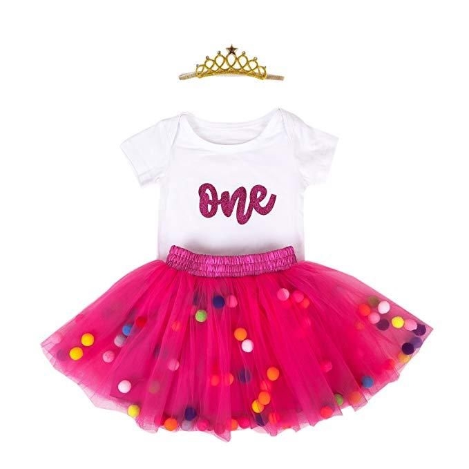 baby girl first bday outfit