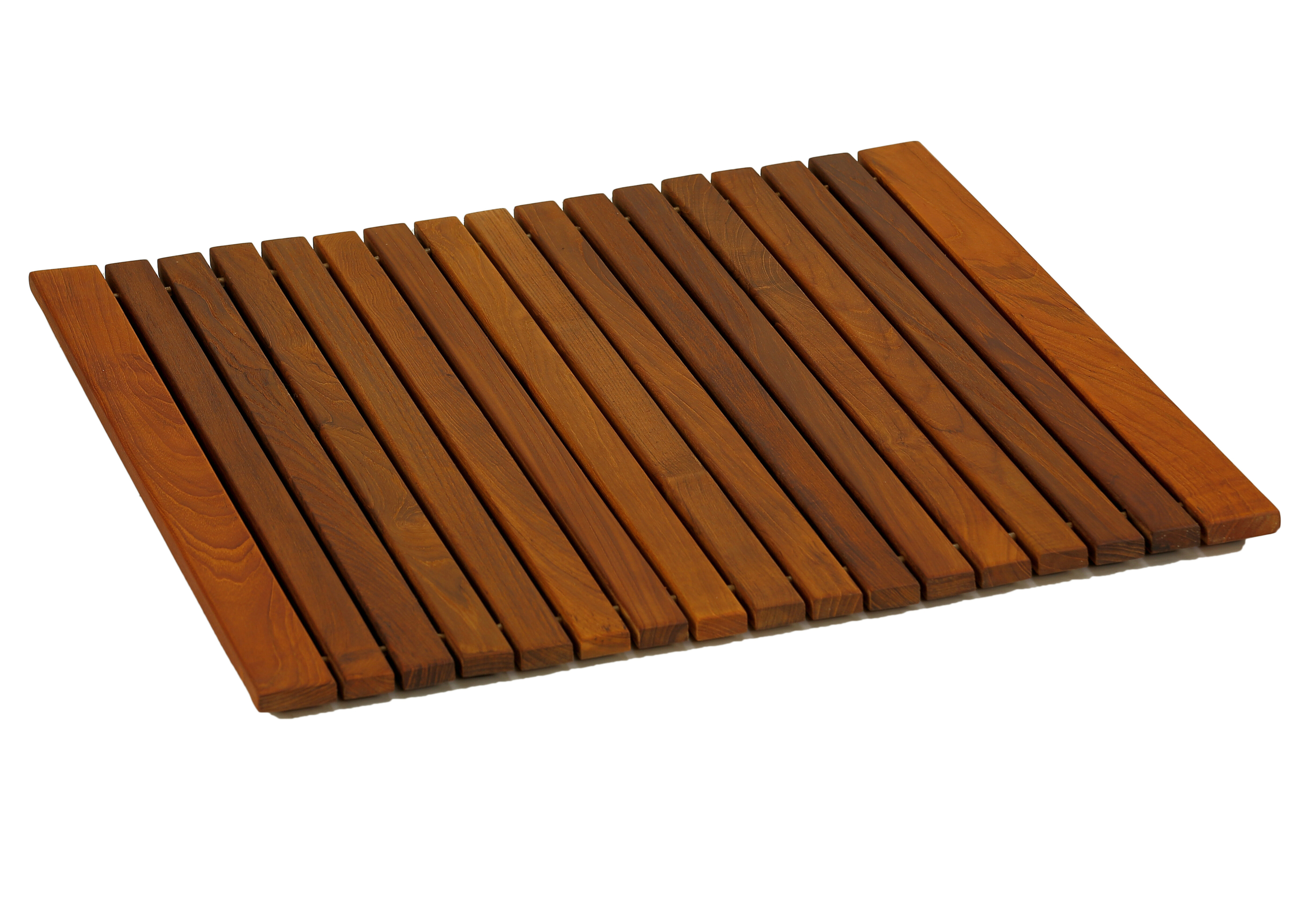 Bare Decor Zen Spa Shower Or Door Mat In Solid Teak Wood And Oiled Finish 31.5